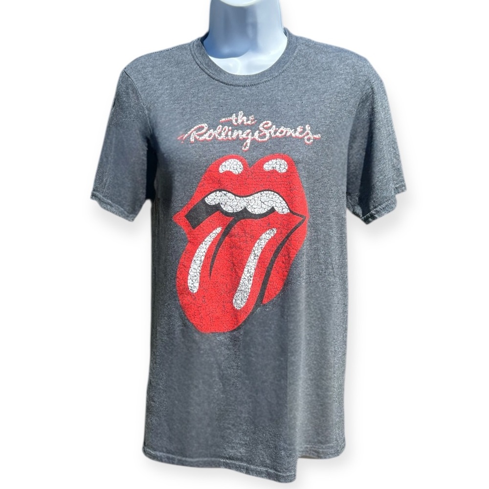 Rolling Stones Heather Blue Iconic Graphic Short Sleeve Tee | Women’s S